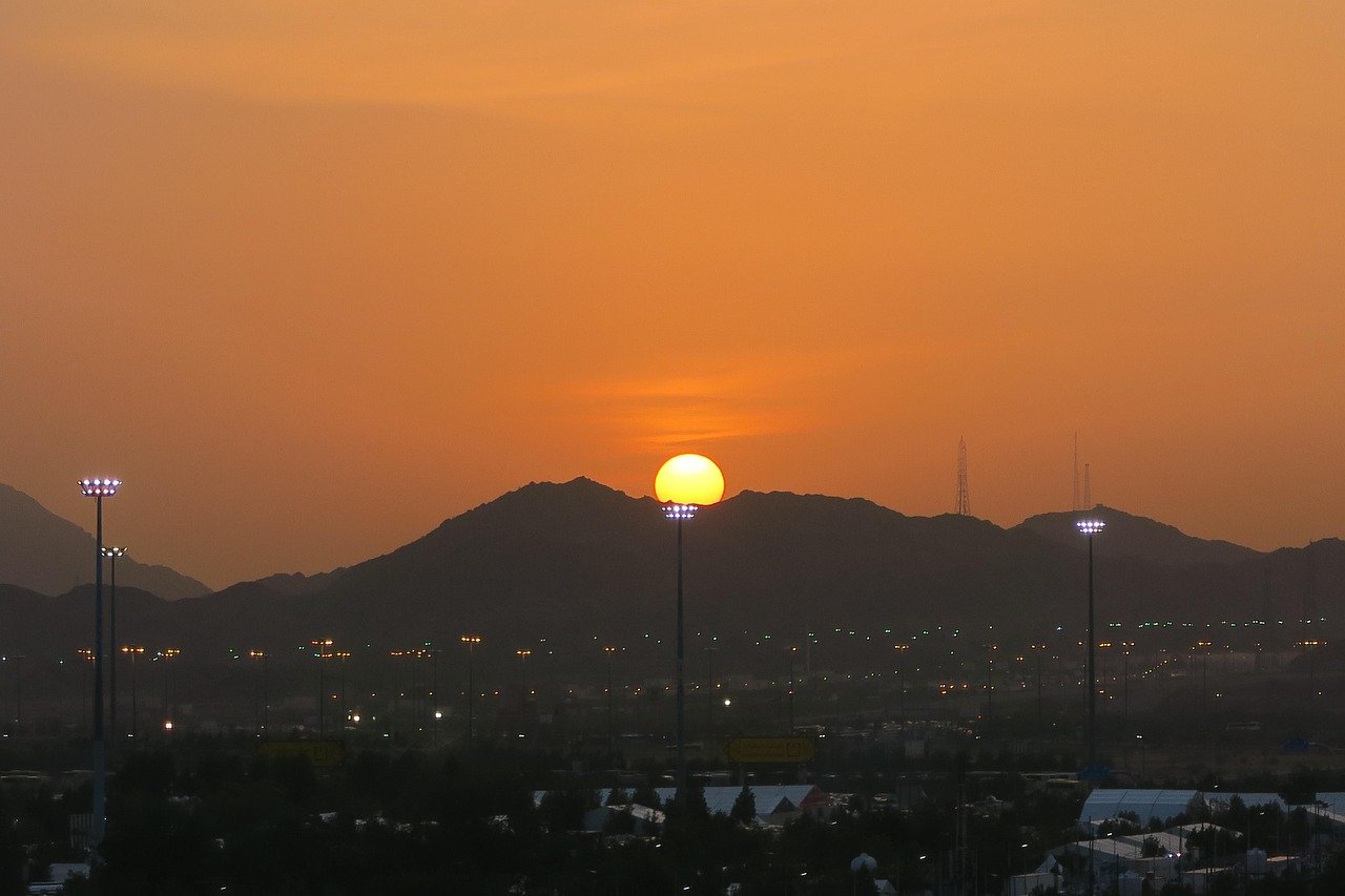 arafat, sunset, pilgrim's guide, travel, tourism, exploration, view, sun, arafat, arafat, arafat, arafat, arafat